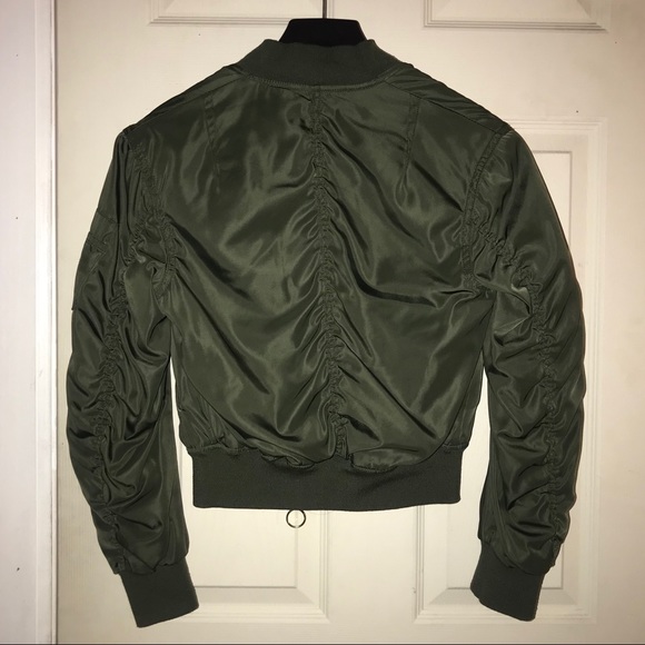 Olive Green Bomber Jacket - Picture 2 of 3